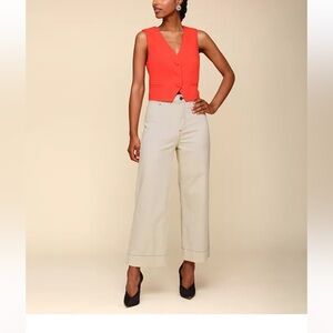 Avec Les Filles
Women's Oversized V-Neck Tailored Vest